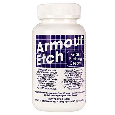 Armour Etch Glass Etching Cream - Starter 2.8oz Size - Bundled with Moshify  Application Brushes - Yahoo Shopping