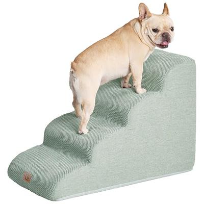  EHEYCIGA Dog Stairs for Small Dogs, 4-Step Dog Stairs for High  Beds and Couch, Folding Pet Steps for Small Dogs and Cats, and High Bed  Climbing, Non-Slip Balanced Dog Indoor