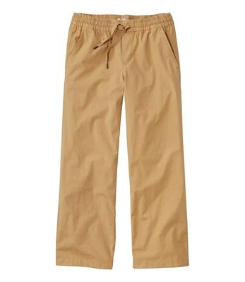Women's Stretch Ripstop Pull-On Pants, Wide-Leg Ankle Katahdin Khaki M  Medium Tall, Cotton L.L.Bean - Yahoo Shopping
