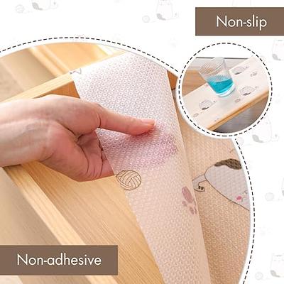 Anoak Shelf Liner Non Adhesive Drawer Liner, Non-Slip Kitchen Cabinet Liner  Washable Refrigerator Liners Waterproof Fridge Liner Drawer Mat for