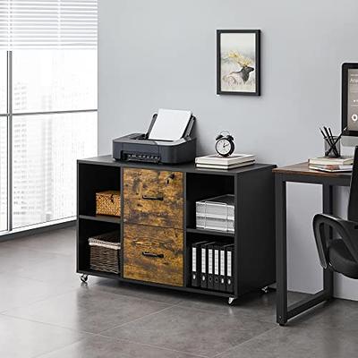 BYBLIGHT Atencio Rustic Brown File Cabinet with Drawer and Open Storage  Shelves Bookcase for Letter Size/A4 Size Lateral BB-C0294DT - The Home Depot