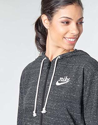 Nike Women's Sportswear Gym Vintage Full-Zip Hoodie , Black/(Sail