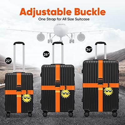 8 Packs 71 x 2 Inches Luggage Straps Adjustable Luggage Belt Travel  Suitcase Belt Luggage Suitcase Straps with Quick Release Buckle Luggage