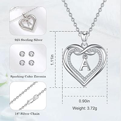 Dainty Double Heart Necklace-Silver