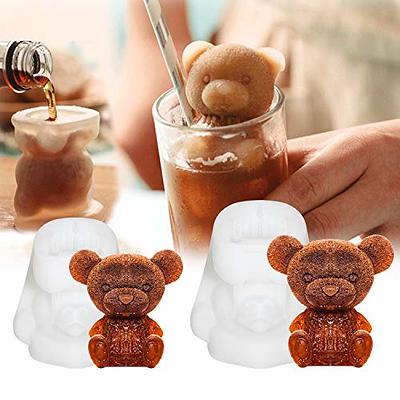 Bear Ice Mold 4 Pack, Ice Cube Trays Molds 3D DIY Drink Cake