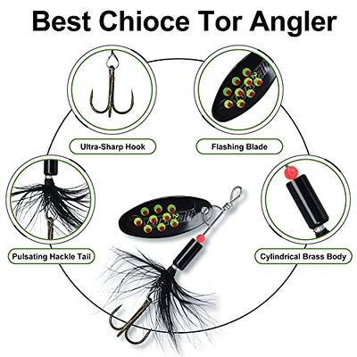 TRUSCEND Trout Lures Fishing Spinners, Fishing Spoon, Rooster Tail