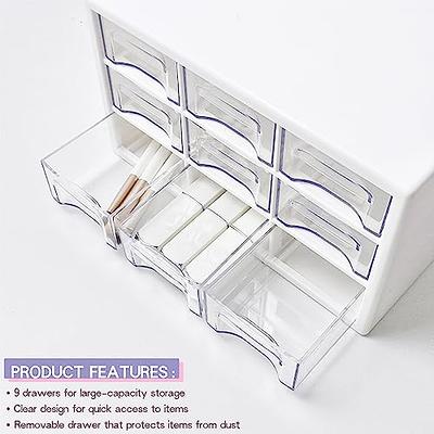 FODIENS Desk Storage Organizer with 12 Mini Drawers, Clear Desktop Craft  Drawer Cabinet, Stackable Storage Box Caddy for Makeup Jewelry Office Craft  Supplies (Purple) - Yahoo Shopping