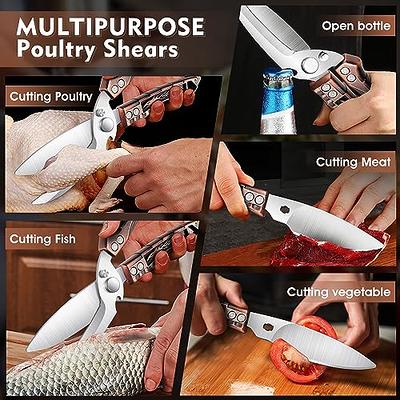 Heavy Duty Poultry Shears - A Must Have Kitchen Shears for Chicken and Meat  Cutting, Stainless Steel Handle Detachable Multifunctional Household  Scissors (Black) - Yahoo Shopping