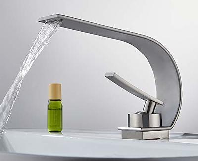 A modern faucet, a cold/hot water mixer tap, for bathroom and