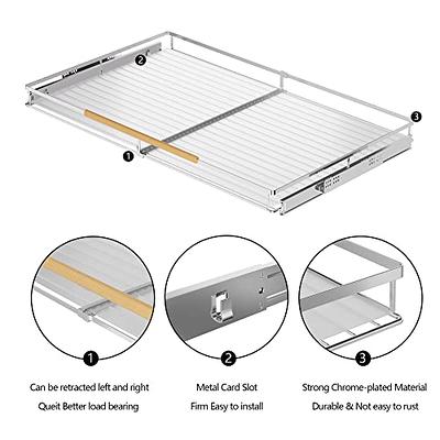 SANNO Expandable Pull Out Drawer Organizer and Storage, Cabinet Pots Pans  Organizer Sliding Shelf Under Sink Shelf, Expandable Slide Out Shelves for  Home, Kitchen, Bathroom, Pantry, Closet(1pack) - Yahoo Shopping