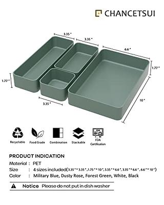 9 Pcs Stackable Drawer Organizer Trays Set, Multifunctional Stackable Storage  Trays for Vanity, Bathroom, Kitchen, Desk Drawer Organizer Office. Plastic Drawer  Organizers Available In 5 Colours, Green - Yahoo Shopping