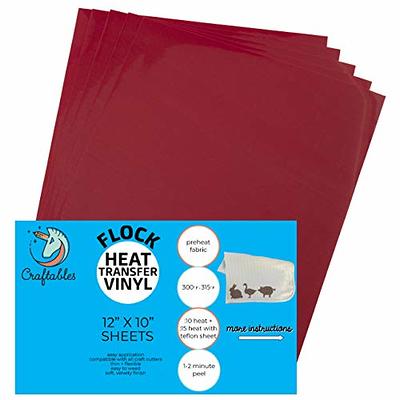 Heat Transfer Vinyl 2 Pack, 12 x 5ft HTV Iron on Vinyl for Cricut