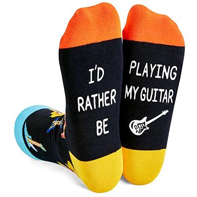 HAPPYPOP Guitar Gifts for Men Women Teen Unique, Funny Socks