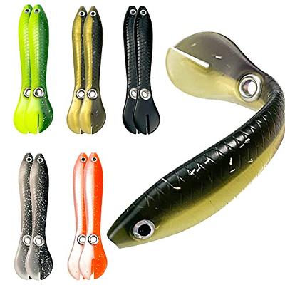 THKFISH 30pcs Paddle Tail Swimbaits 2 inch Bicolor Soft Plastic Fishing Lure Swim Baits for Crappie Bass Trout Mixed Color