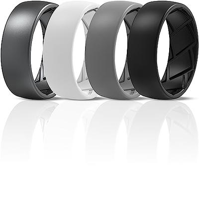 ROQ Silicone Rubber Wedding Ring for Men, Men's Wedding Band