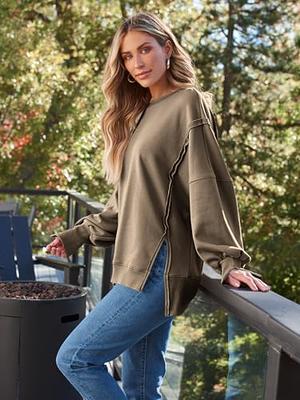 ANRABESS Womens Sweatshirts Long Sleeve Oversized Fleece Half Zip Crop  Hoodies Teen Girls Y2K Fall Pullover : : Clothing, Shoes &  Accessories