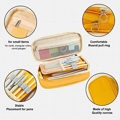 Big Capacity Pencil Pen Case Office College School Large Storage High  Capacity Bag Pouch Holder Box Organizer Khaki 