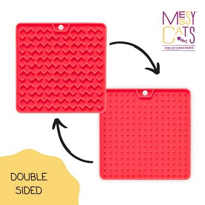Messy Cats Silicone Cat Litter Mat, Red