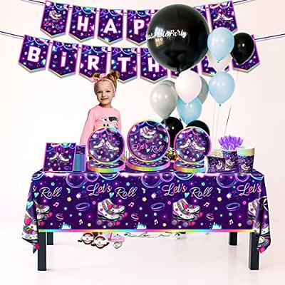 Roller Skating Party Supplies,Roll Theme Birthday Decoration,142 PCS Let's  Roll Happy Birthday Supplies Include Plates Napkins Cups for Birthday Party,Serve  for 20 Guests - Yahoo Shopping