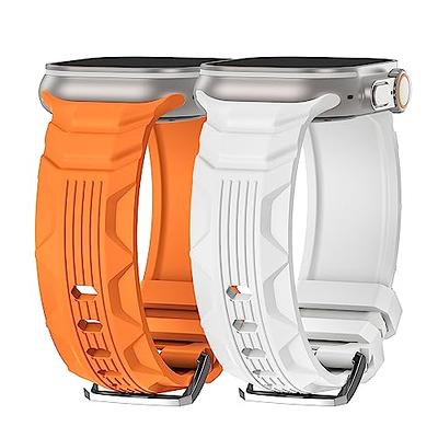  WINGLE for Apple Watch Ultra 2 Band 49mm 45mm 44mm 42mm for  Men, Liquid Silicone Rubber Bands for iWatch Ultra/Ultra 2 Series 9 8 7 6 5  4 SE Luxury Design