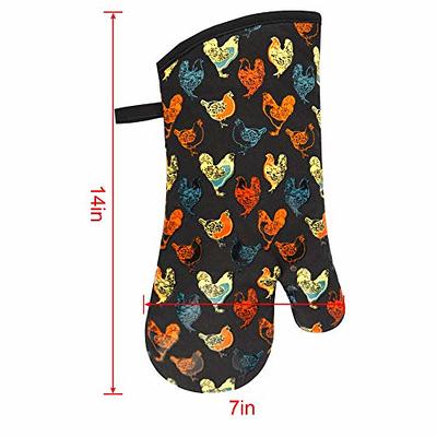 1/2pcs, Cotton Oven Mitts, Colorful Printed Heat Resistant Mitts, Microwave  Oven Double Layer Baking Oven Insulation Gloves, Non-Slip Grip Surfaces An