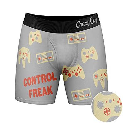 Crazy Dog T-Shirts Mens Control Freak Boxer Briefs Funny Video