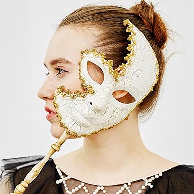Masquerade Mask for Women Venetian Metal Party for Carnival Halloween Costume Cosplay
