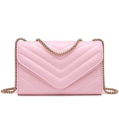 Dasein Women Small Quilted Crossbody Bags Stylish Designer Evening Bag  Clutch Purses and Handbags with Chain Shoulder Strap (Pink) - Yahoo Shopping