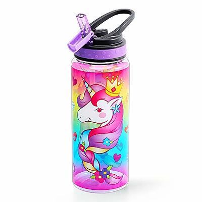 HomTune Cute Water Bottle with Straw for School Kids Girls, BPA FREE Tritan  & Leak Proof & Easy Clean & Carry Handle, 23oz/ 680ml - Unicorn - Yahoo  Shopping