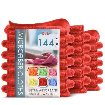 Hearth & Harbor Microfiber Cleaning Cloth, Microfiber Towels for Cars 144  Pack Washcloths, Red Cleaning Rags, Reusable Microfiber Towel, Microfiber  Cloth Rags for Cleaning, Lint Free Cloth - Yahoo Shopping