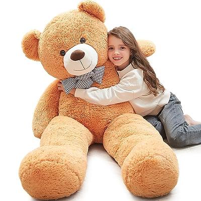 MorisMos Giant Teddy Bear Gray Plush Toy Stuffed Animals for Girlfriend Kids Christmas Valentines Day Birthday (Gray, 47 inches)