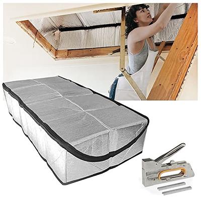 AGHITG Attic Door Insulation Cover,25 x 54 x 11 Double Bubble Attic  Insulator Tent with Zipper for Save Energy, Attic Inulation Cover with  Install Tool for Insulation for Winter. 