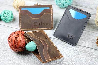 Zipper Credit Card Wallet - Handmade Leather Wallet and Pouch