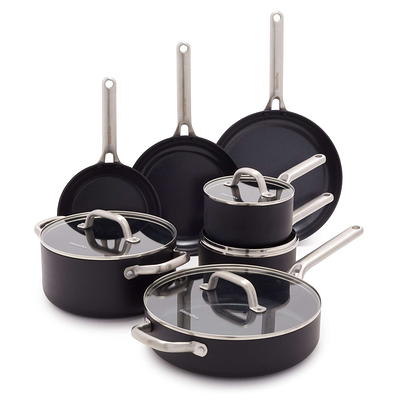 Hudson Healthy Ceramic Nonstick, 8 Piece Cookware Pots and Pans