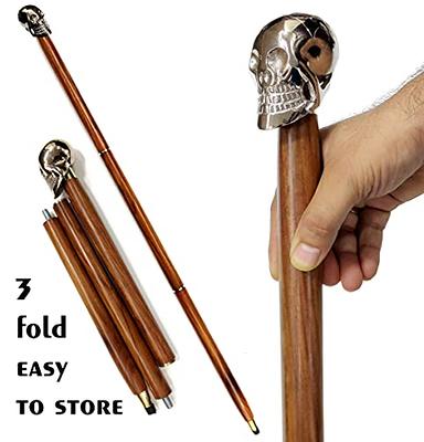 Chrome Fritz Handle Walking Cane w/ Custom Laser Etched Shaft