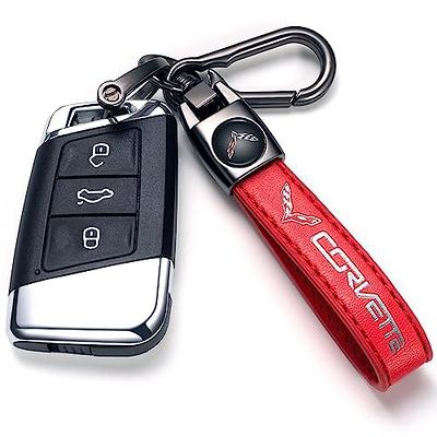 MIGUOER Genuine Leather Car Keychain Fit Corvette C4 C6 C5 C7 C8 Car Key  Chain for Men Women Family Present Key Ring(Red) - Yahoo Shopping