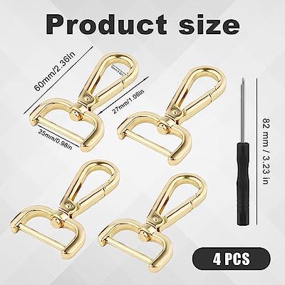 4pcs Snap Hook Swivel Clasp, 1in D-Rings Swivel Snap Hooks with