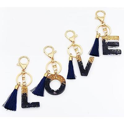 TTYY Initial Letter Keychain for Women Birthday gift To Little