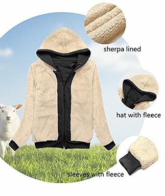 GEEK LIGHTING Hoodies for Men Heavyweight Fleece Sweatshirt - Full Zip Up  Thick Sherpa Lined