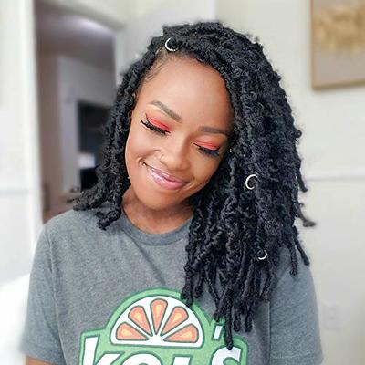 Synthetic Crochet Braids Hair Goddess Faux Locs Crochet Hair Soft Dread  Curly Hair Dreadlock 14/24 Inch Braiding Hair Extensions