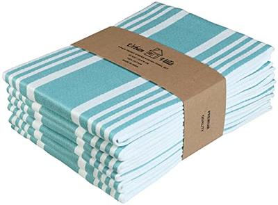 Unique Bargains Reusable Super Absorbent Cotton Lint Free Kitchen Towels  12 x 12 Multi 12 Pcs