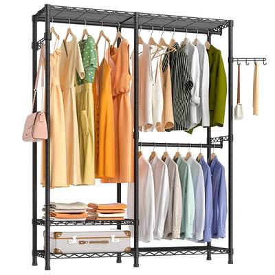 pamo Industrial pipe clothing rack metal black - Wall mounted clothes racks  for hanging clothes - Modern walk in closet - KIM III DOUBLE black