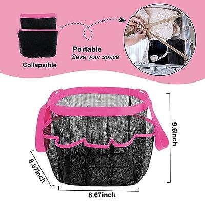 Mesh Shower Caddy Quick Dry Tote Bag Hanging Toiletry Bath Organizer Pink  Dorm