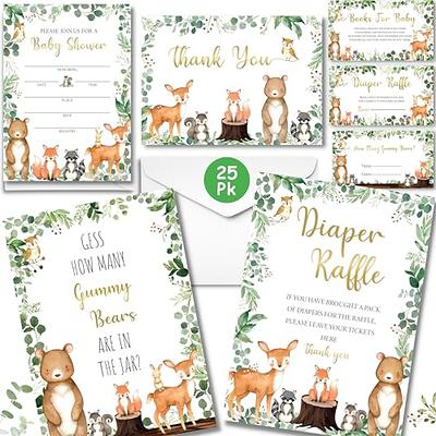  Baby Shower Games for Girl - Set of 4 Games for 30 Guests -  Double Sided Cards - Baby Shower Supplies - Elephant Theme : Home & Kitchen