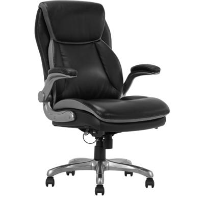 Aurelle Home Travis Black Low Back Office Chair (Set of 2)