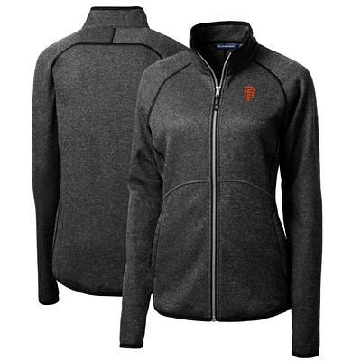 San Francisco 49ers Cutter & Buck Women's Mainsail Sweater-Knit Full-Zip  Jacket - Heathered Gray