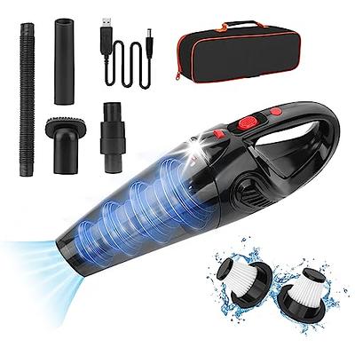 Handheld Vacuum Cordless,Car Vacuum Cleaner,Portable Cordless Vacuum Wired  Vehicle Automotive Household Dry Wet Dual-purpose High-power Rechargeable  Hand-held Vacuum Cleaner 