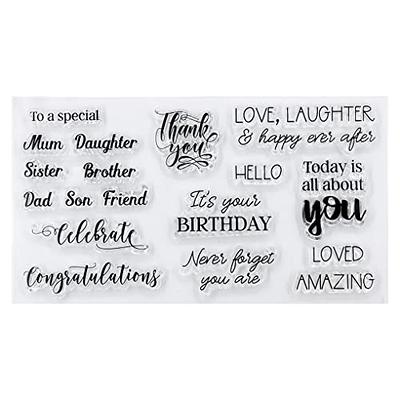 Happy Father's Day Clear Stamps for Card Making Blessing Love Words Clear  Stamp Father Day Transparent Silicone Stamps for DIY Scrapbooking Supplies