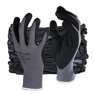 Brigic Safety Work Gloves for Men & Women, Cut Resistant, Grip, Comfortable  PU Coated, for Warehouse Gardening Fishing Wood