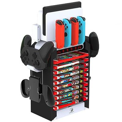 Switch Games Organizer Station with Controller Charger, Charging Dock for  Nintendo Switch & OLED Joycons, Kytok Switch Storage and Organizer for